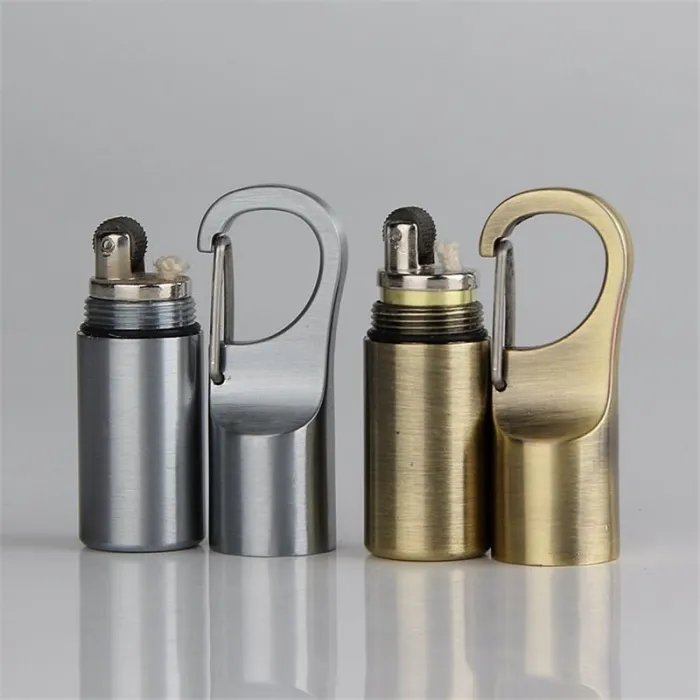 Mini compact oil lighter with buckle - keychainKeyrings