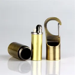 Mini compact oil lighter with buckle - keychainKeyrings