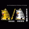 Cat moving tail & paws - 3D car sticker for rear windshield window wiper