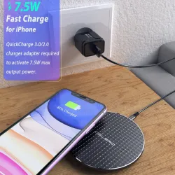 10W QI wireless charger - fast charging pad for iPhone - Samsung S20 - Note 10 Plus - Xiaomi MI 9Chargers