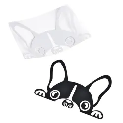 Waterproof - vinyl car sticker with a dog's face