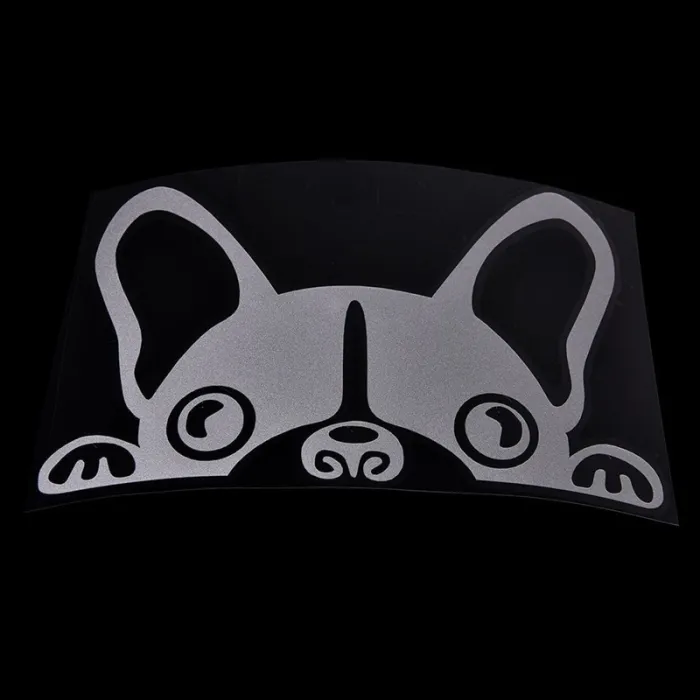 Waterproof - vinyl car sticker with a dog's face