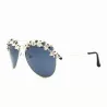 Steampunk sunglasses with decorative metal skulls