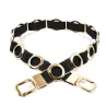 Elegant elastic belt with metal circles