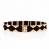 Elegant elastic belt with golden trianglesBelts