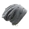 Casual cotton hat with skull and silver ring