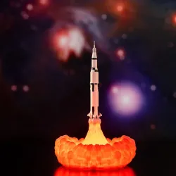 3D Space shuttle - rocket-shaped night lamp - 3 types - 21cm & 28cm