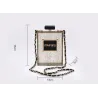 Perfume bottle shaped small shoulder bag with chainBags