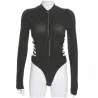 Sexy backless bodysuit with turtleneck and zipperLingerie