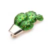 Green enamel cactus - an elegant brooch