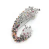 multicolor rhinestone geometric shape brooches - women weddings brooch pins gifts