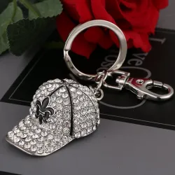 Crystal baseball hat - keychain
