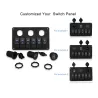 6 Gang 12V switch panel - 5V Dual USB - digital voltmeterSwitches