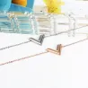 V letter - stainless steel bracelet