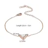 V letter - stainless steel bracelet