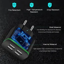 Universal USB charger - 2 port / 4 port - LED light - multi portChargers