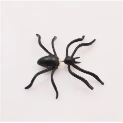 Earrings with black spider