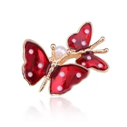 Spring Double Butterfly BroochesBrooches