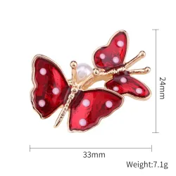 Spring Double Butterfly BroochesBrooches