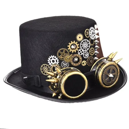 Vintage Steampunk Hat - Black