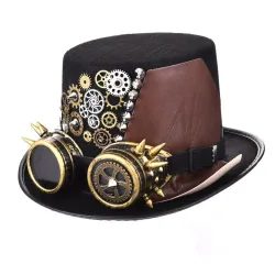 Vintage Steampunk Hat - Black