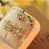 Apple Crystal Earrings
