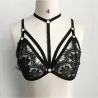Floral Lace Bralette - Black/White