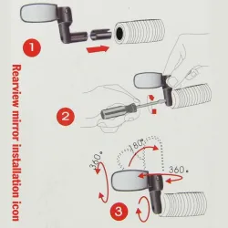 Universal - adjustable bicycle mirror