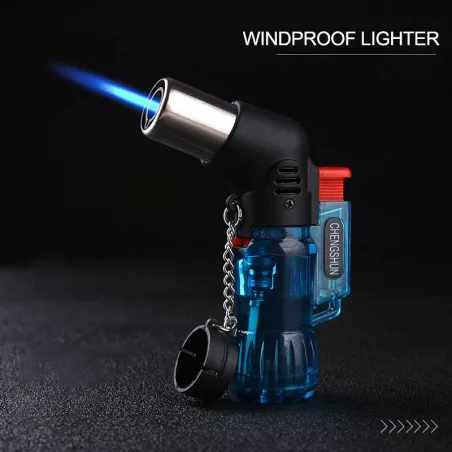 Mini butane jet lighter - refillable - windproof