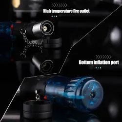 Mini butane jet lighter - refillable - windproof