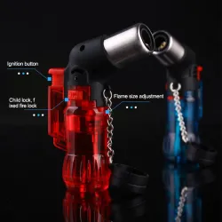 Mini butane jet lighter - refillable - windproof