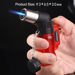 Mini butane jet lighter - refillable - windproof