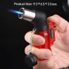 Mini butane jet lighter - refillable - windproof