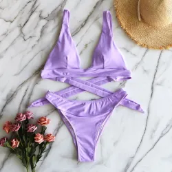 Sexy bikini set - swimsuit - women - multi color
