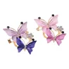 Double butterflies - crystal elegant brooch
