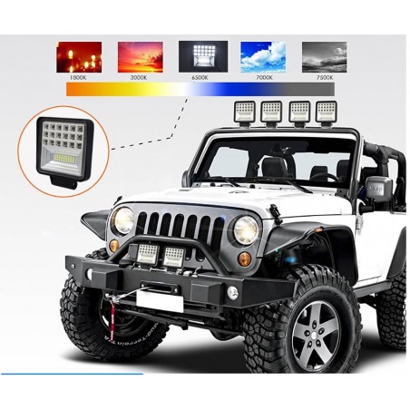 LED bar - spot light lamp for off-road cars - tractors - SUV - trucks - 72W - 126W / 12V - 24VLED light bar