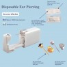 Disposable sterile ear piercing unit with earring - set