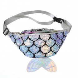 Fish scale fanny pack - waist bag - shiny - 4 colours