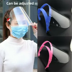 Safety shield mask - adjustable - transparent - visor