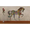 Colourful horse - wall sticker - vinyl mural art