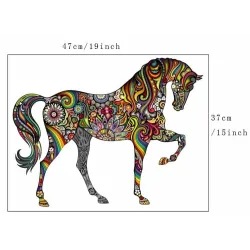 Colourful horse - wall sticker - vinyl mural art