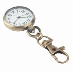 Vintage retro bronze watch - keychainKeyrings