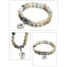 Bracelet with natural stones - handmade - unisex