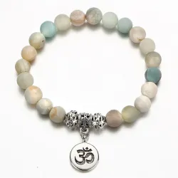 Bracelet with natural stones - handmade - unisex