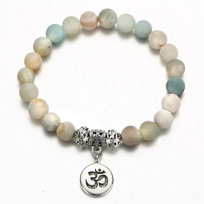 Bracelet with natural stones - handmade - unisex