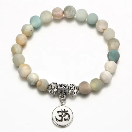 Bracelet with natural stones - handmade - unisex