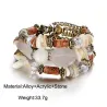Multi-layer bracelet with resin stones - vintage - ethnic bracelet