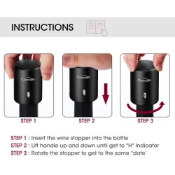 Vacuum wine bottle sealer - bottle stopper - champagne