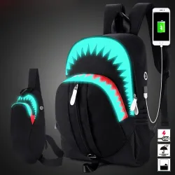 USB Charging - Luminous Backpack - Shark