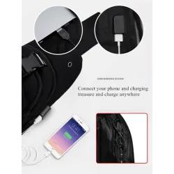 Luminous chest / shoulder bag - backpack - USB charging port